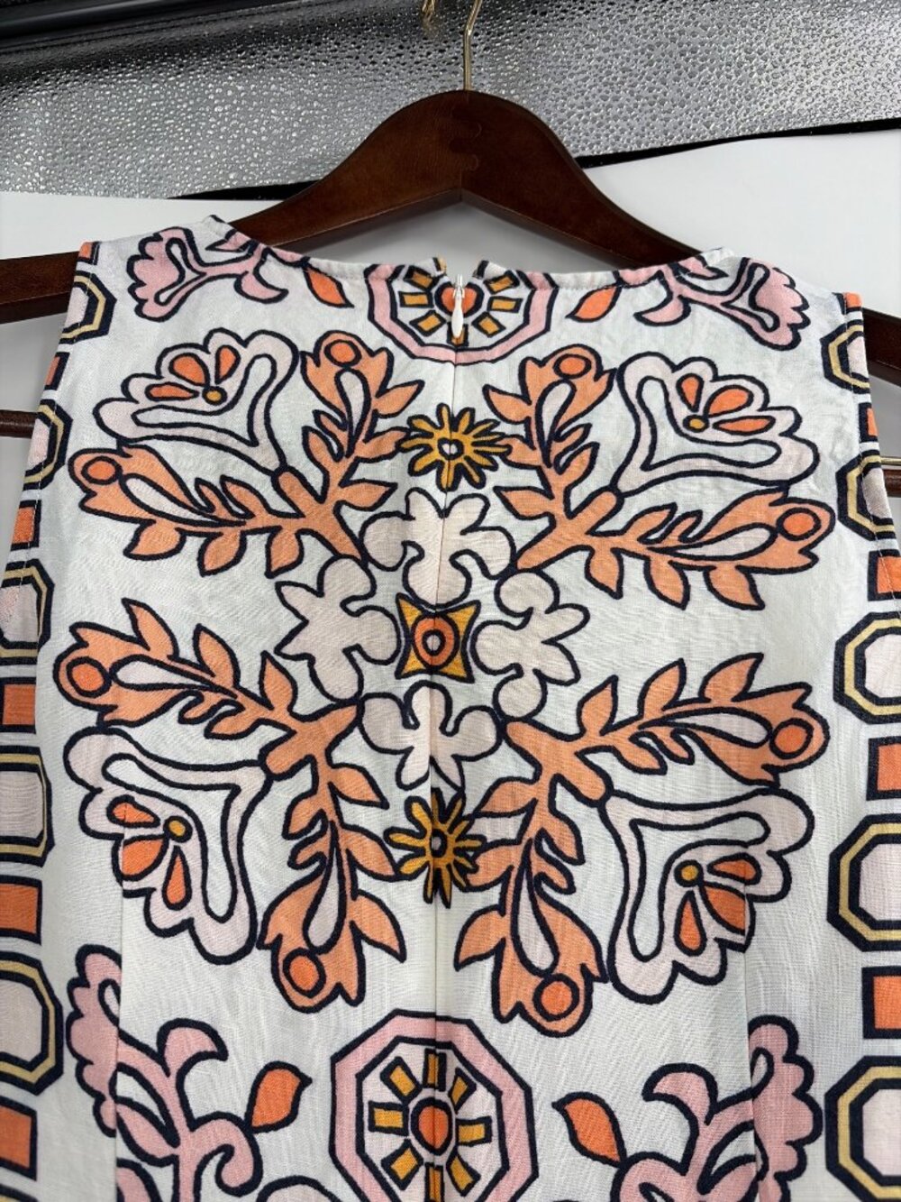 Tory Burch Hicks Garden Party Mini Shift Dress Floral Linen Blend Womens XS - Picture 6 of 9